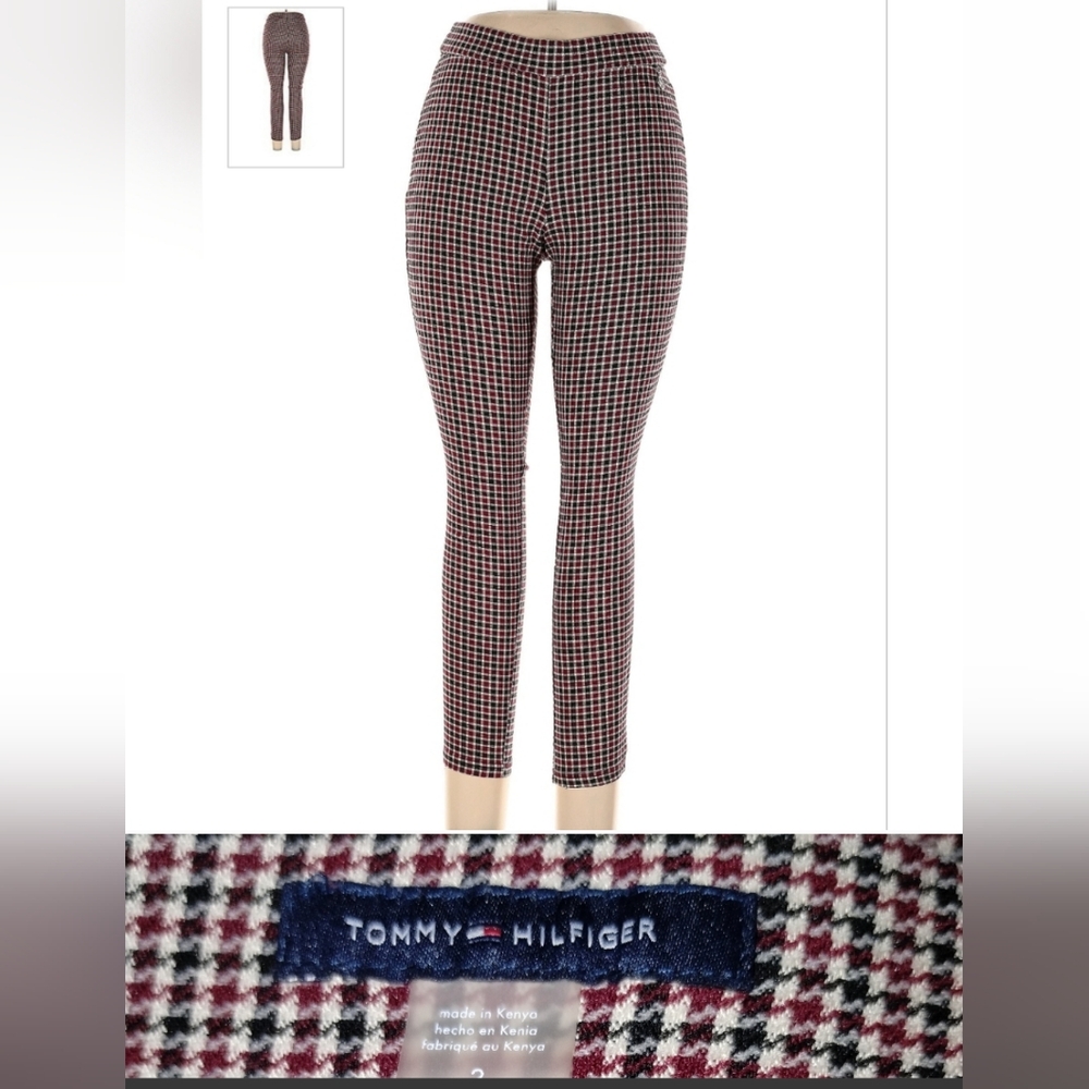 Tommy Hilfiger checked stretchy pants legging, size 2 great condition
